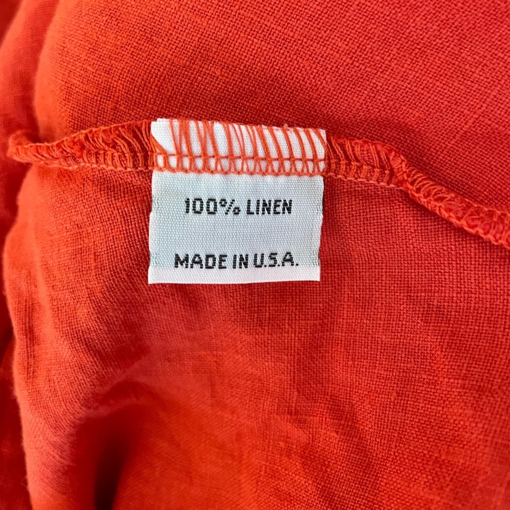 Bryn Walker 100% Linen Cowl Neck Oversized Dress Coral Women’s Sz S Sleeveless - Picture 7 of 9